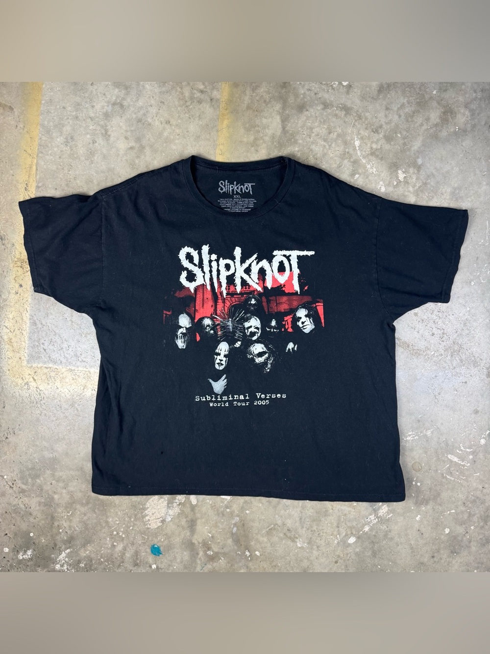 Slipknot T-Shirt Size Xxl Boxy Fit 2005 Subliminal Verses Tour Nu Metal Grunge